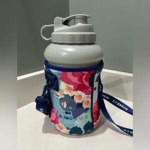 Hydrojug Set 73oz, Jug, Sleeve, Strap, Navy Floral Print,
